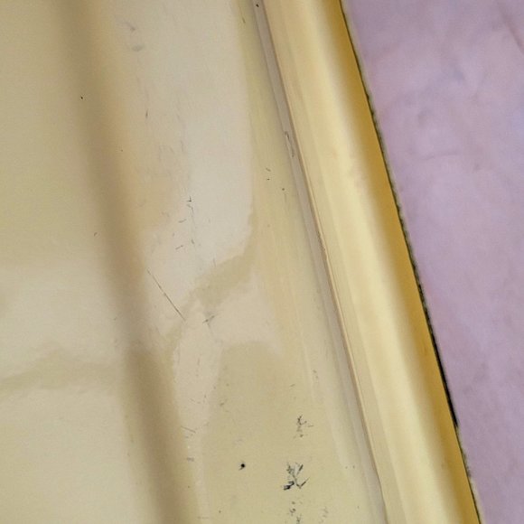 Vintage Yellow Enamel Coated Pan 16.5 x 10 x 2.5 Inches Has Chips - Picture 14 of 14